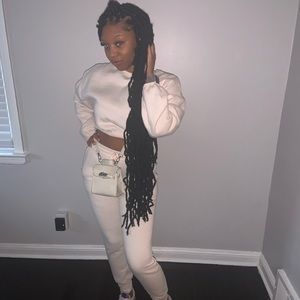 Fashion Nova All Chill Cream Sweatsuit Set